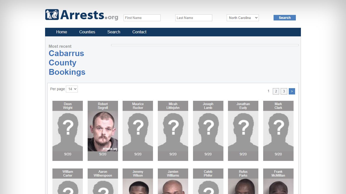 Cabarrus County Arrests and Inmate Search