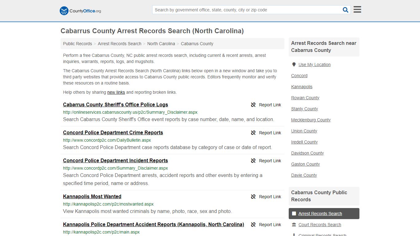 Arrest Records Search - Cabarrus County, NC (Arrests & Mugshots)
